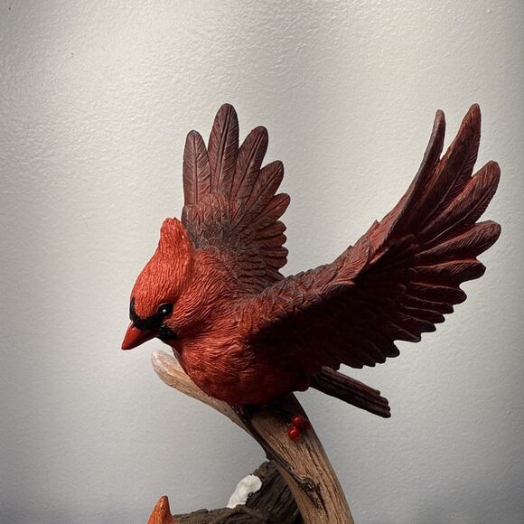Bradford Exchange Cozy Cardinal’s Nature's Masterpieces Songbird Sculpture 2021 - Picture 2 of 12